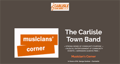 Desktop Screenshot of carlisleband.org